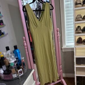 Afends Light Olive Maxi Dress